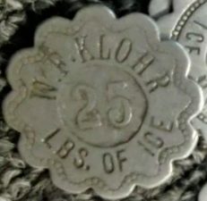W.-F.-Klohr-25-Lbs-Ice-Token